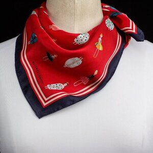 Silk Scarf | Galeries Lafayette with Fashion Dolls Print 21”x21”